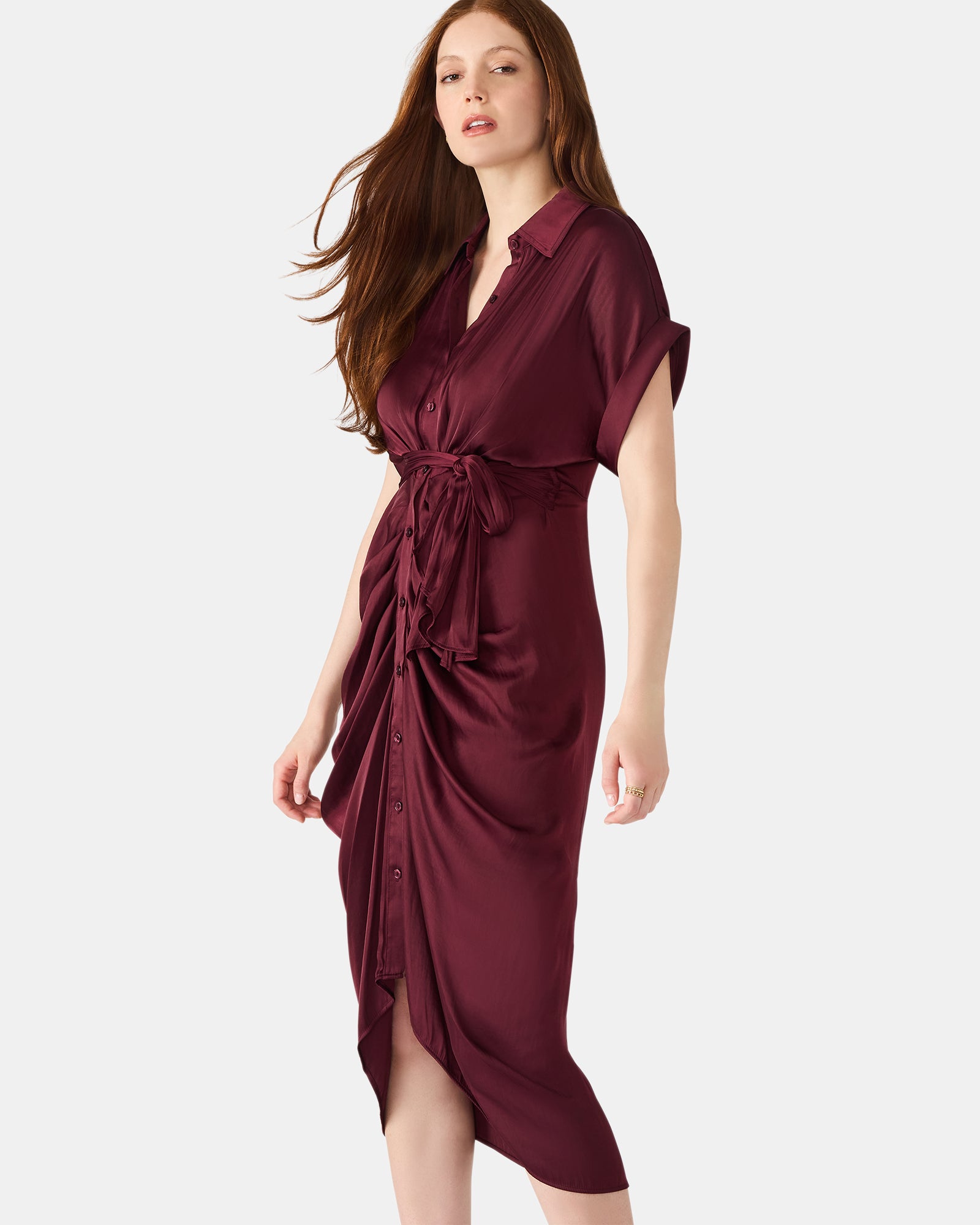 TORI DRESS WINE - Clothing - Steve Madden Canada