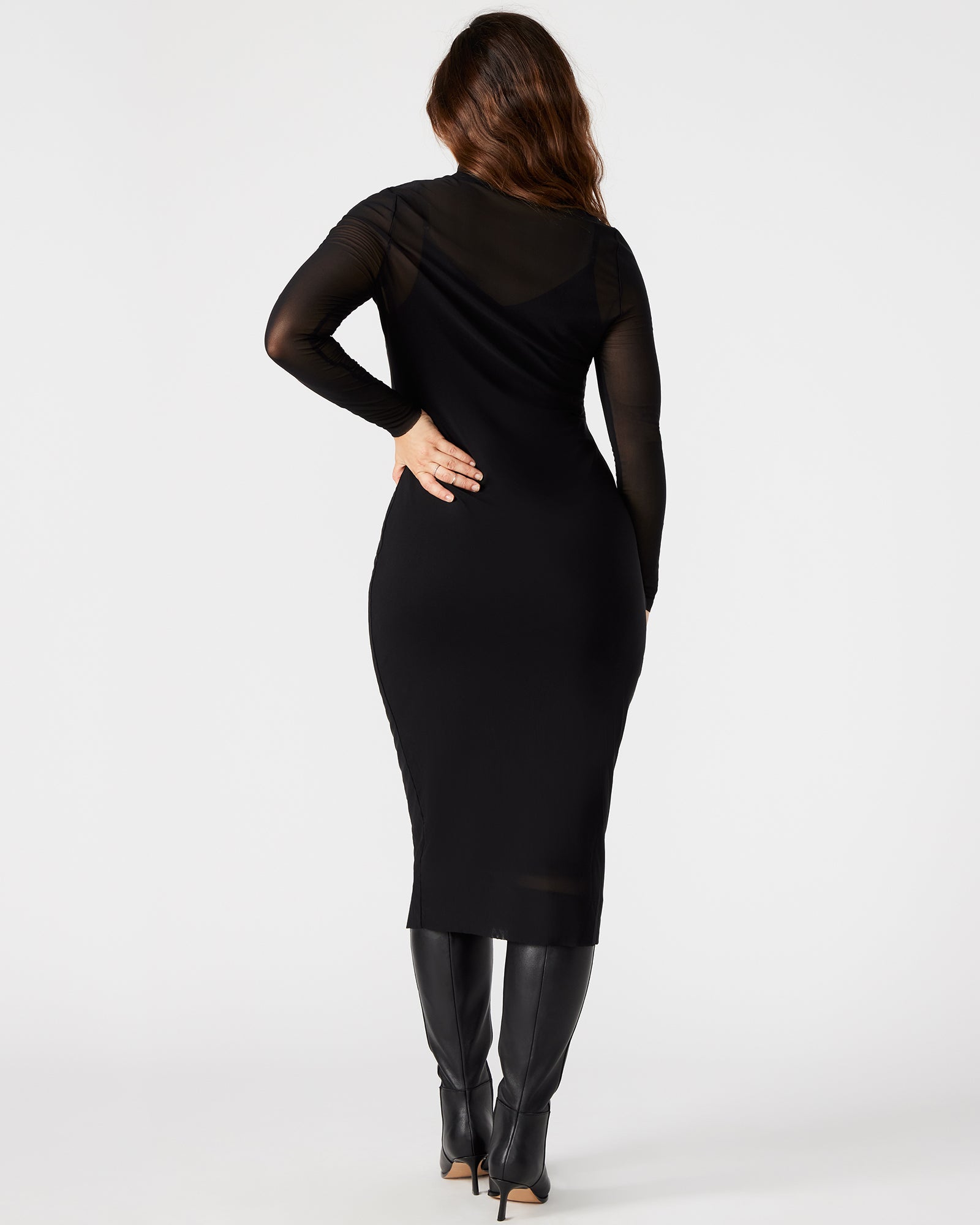 VIVIENNE MESH DRESS BLACK - Clothing - Steve Madden Canada