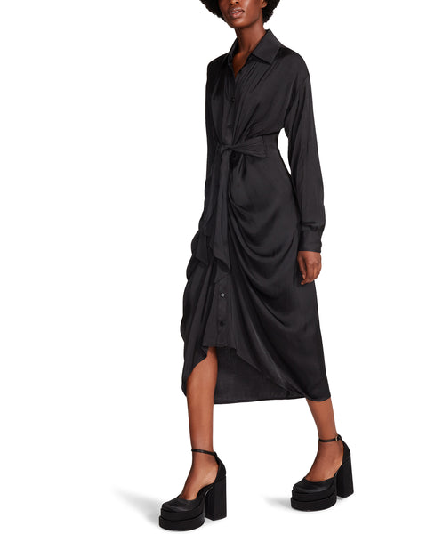 SULA DRESS BLACK - Clothing - Steve Madden Canada