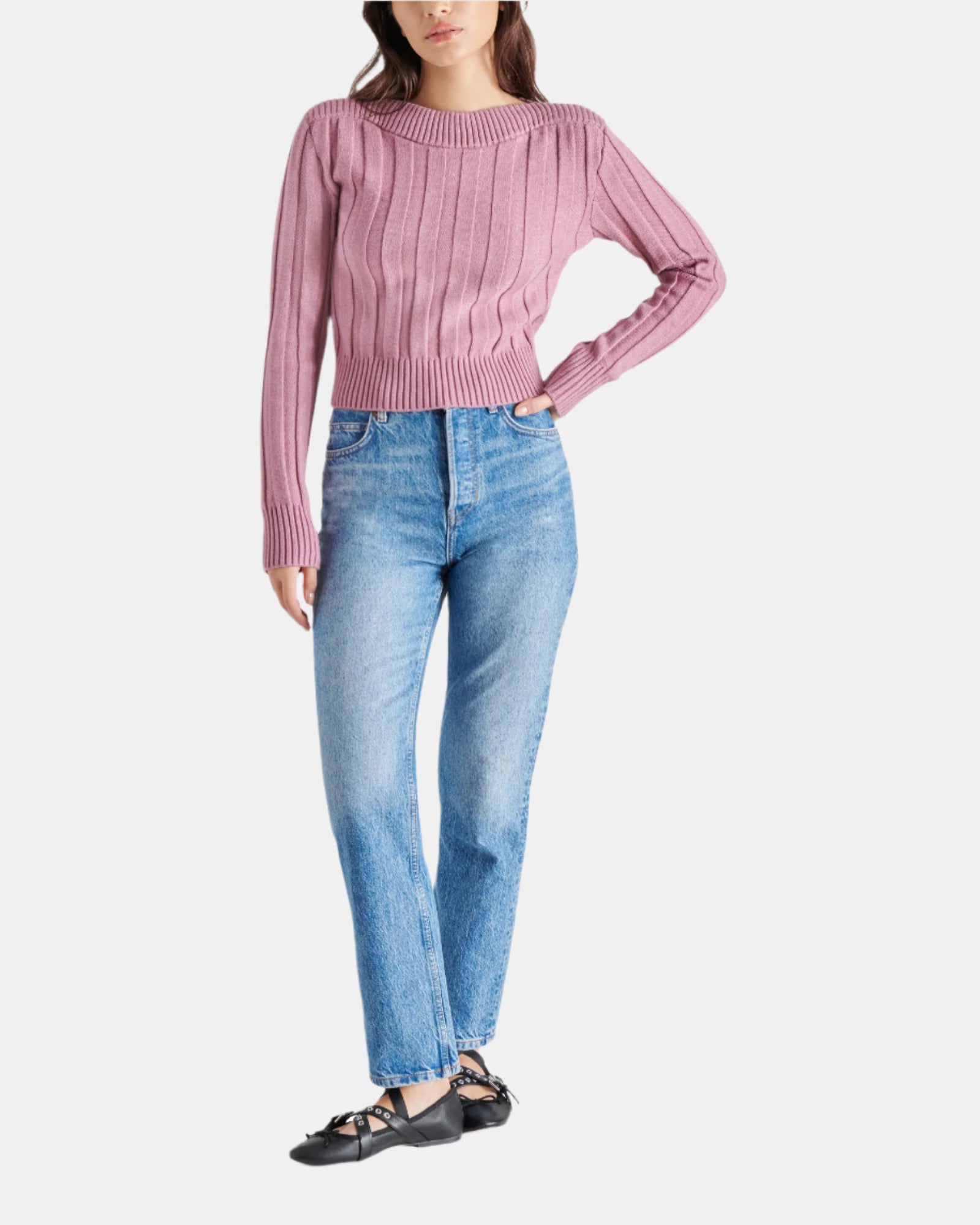 SERRA Orchid Knit Sweater Women's Designer Clothing Steve Madden Canada