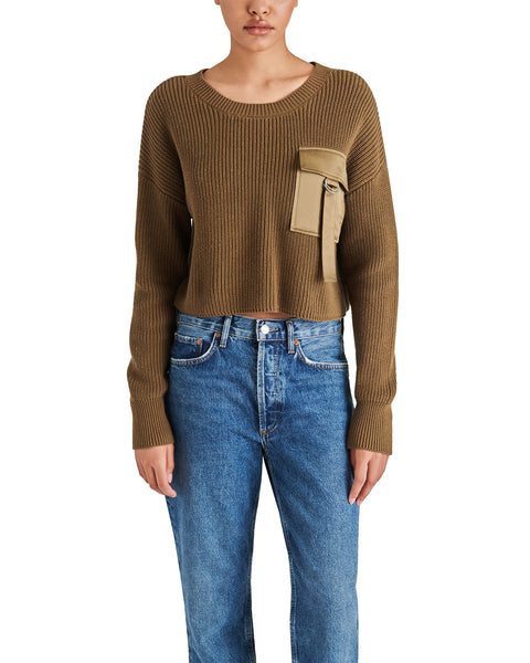 MADISON SWEATER GREEN - Clothing - Steve Madden Canada