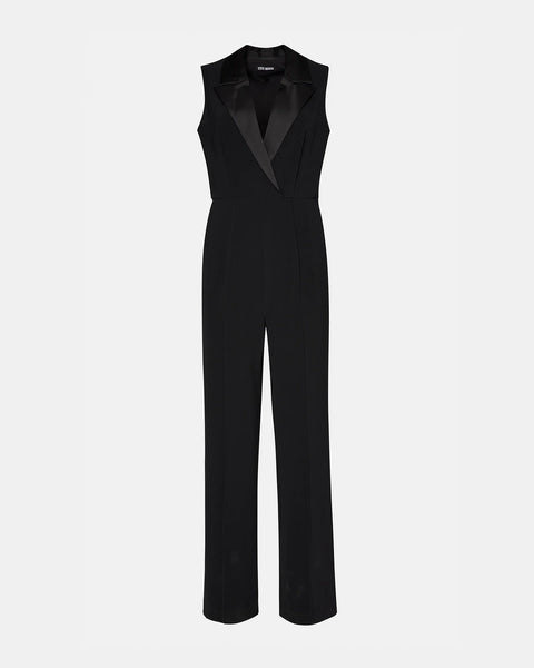 IVA Black Short Sleeve Jumpsuit | Women's Designer Jumpsuits – Steve ...