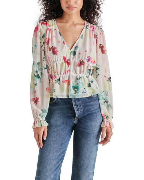 ARDENNE TOP WHITE MULTI - Clothing - Steve Madden Canada