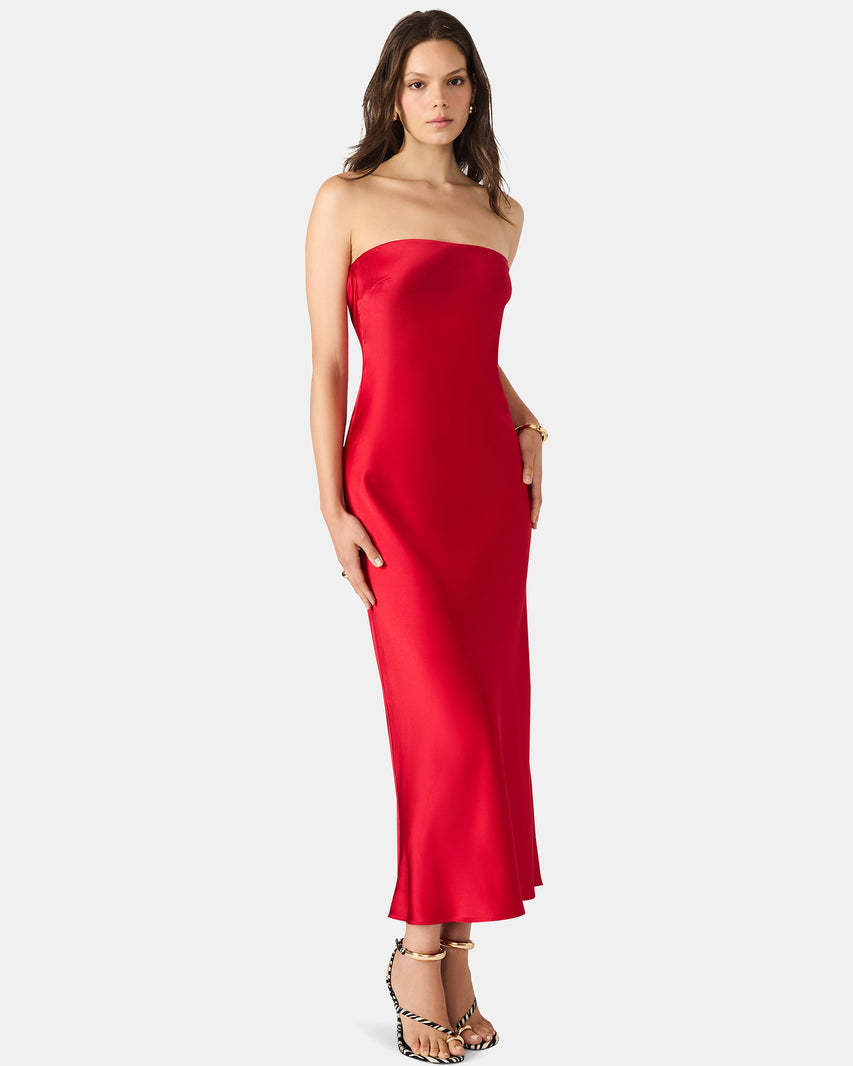 JESSAMINE DRESS RED - Clothing - Steve Madden Canada - view 3