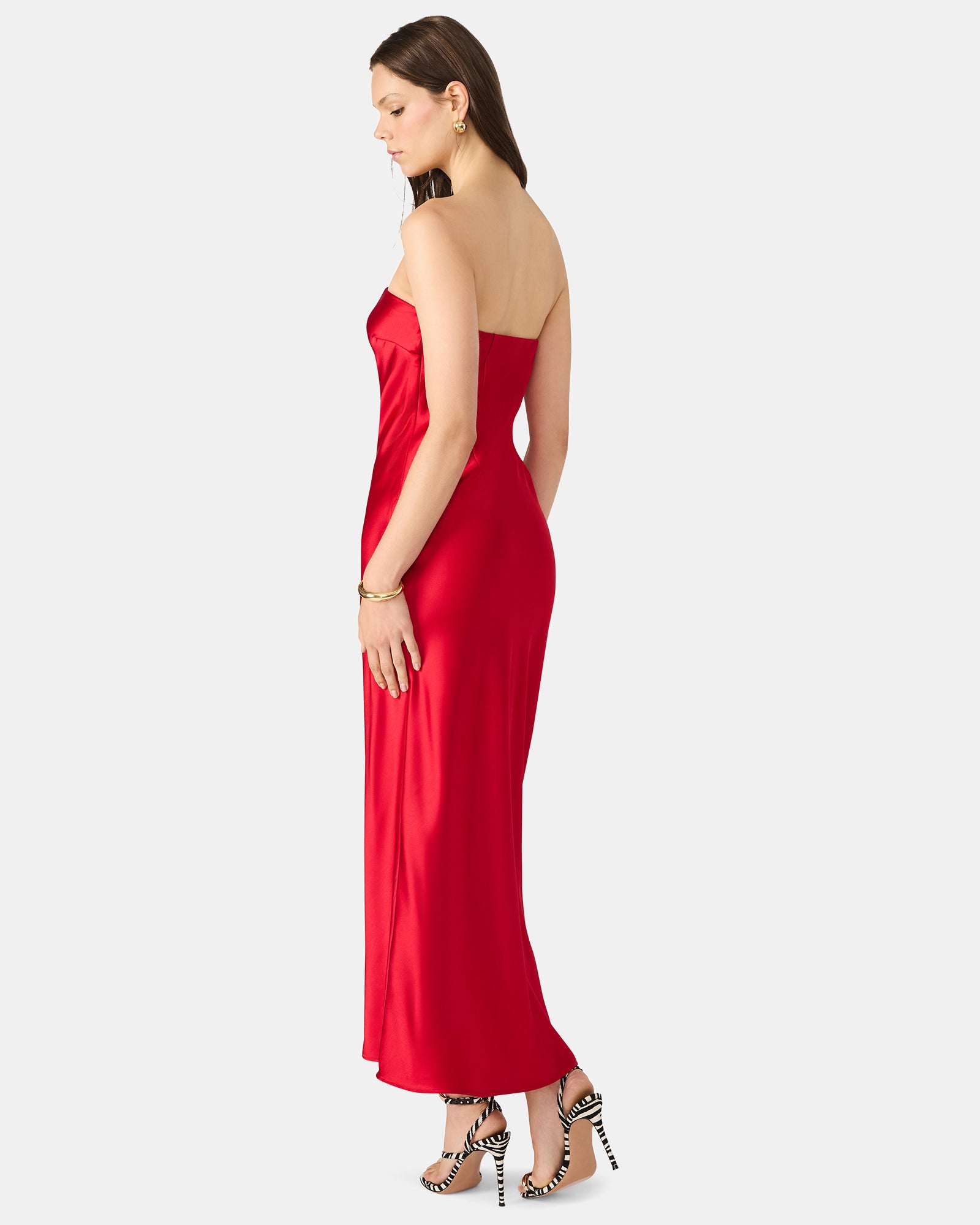 JESSAMINE DRESS RED - Clothing - Steve Madden Canada - view 4