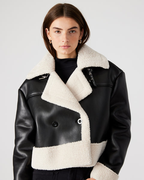 Steve Madden Apparel Prince Coat - Cappotto Lungo Donna Doppio Petto Con Tasche