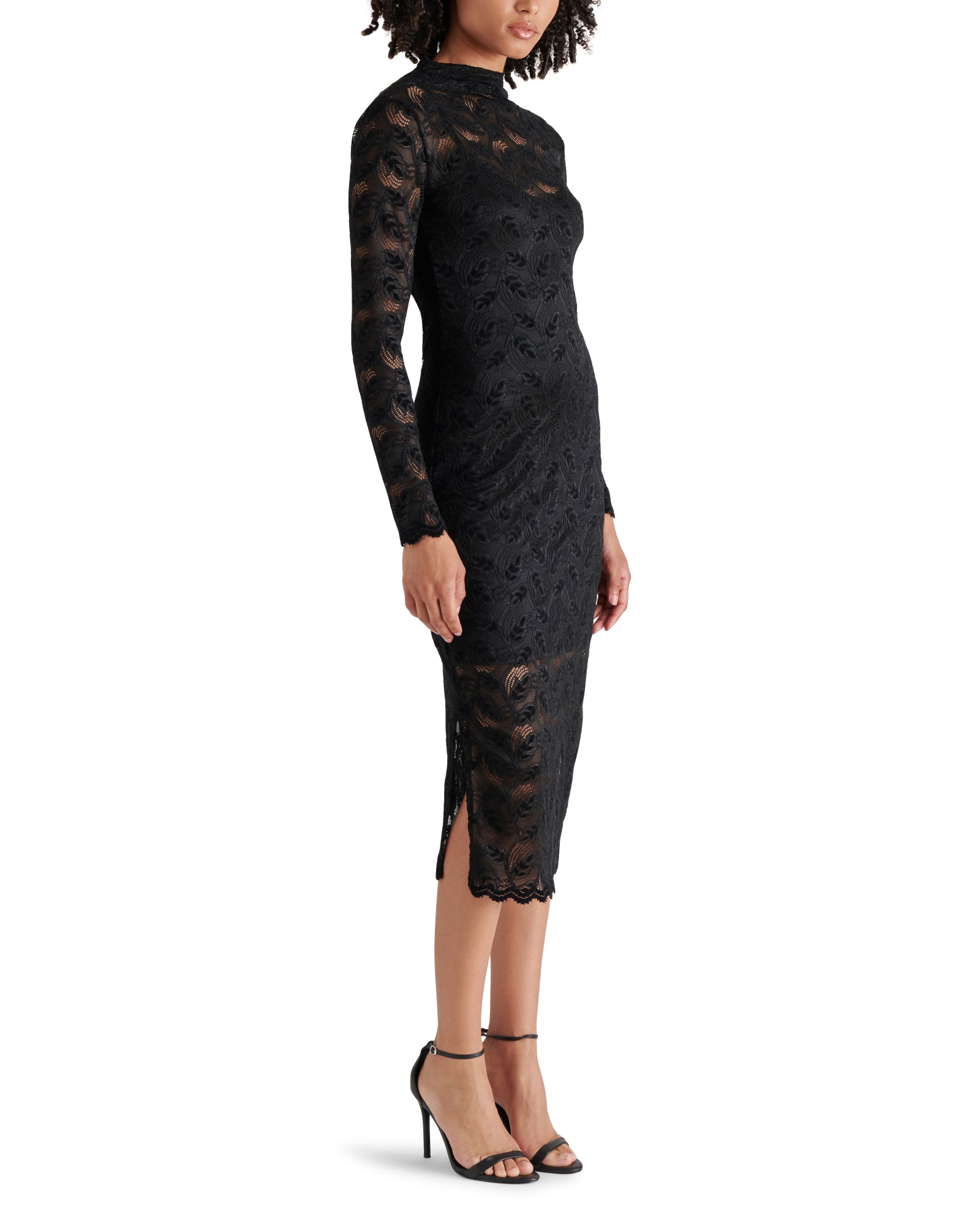 COVEN Black Lace Midi Dress
