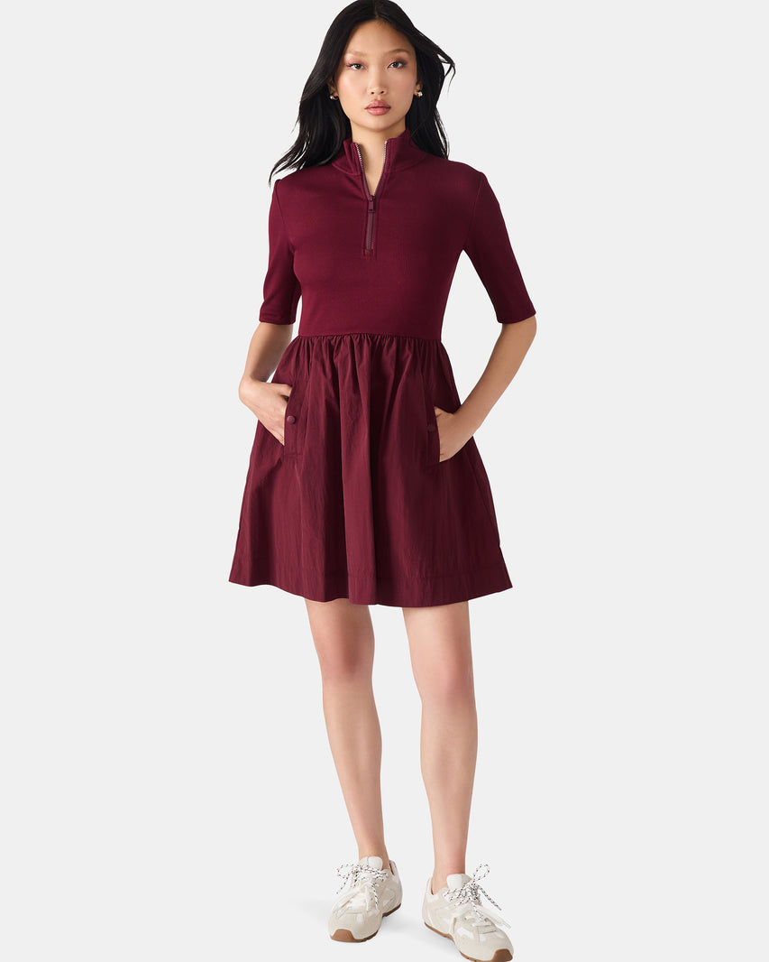 BERLINA DRESS WINE - Clothing - Steve Madden Canada