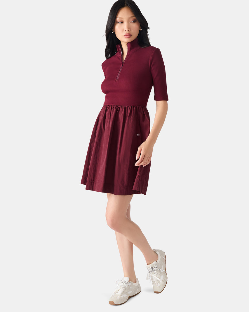 BERLINA DRESS WINE - Clothing - Steve Madden Canada