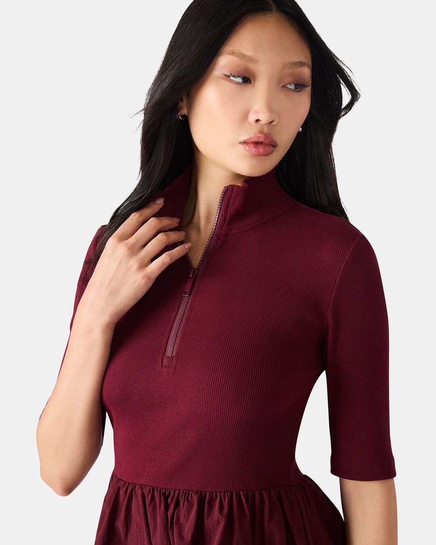 BERLINA DRESS WINE - Clothing - Steve Madden Canada