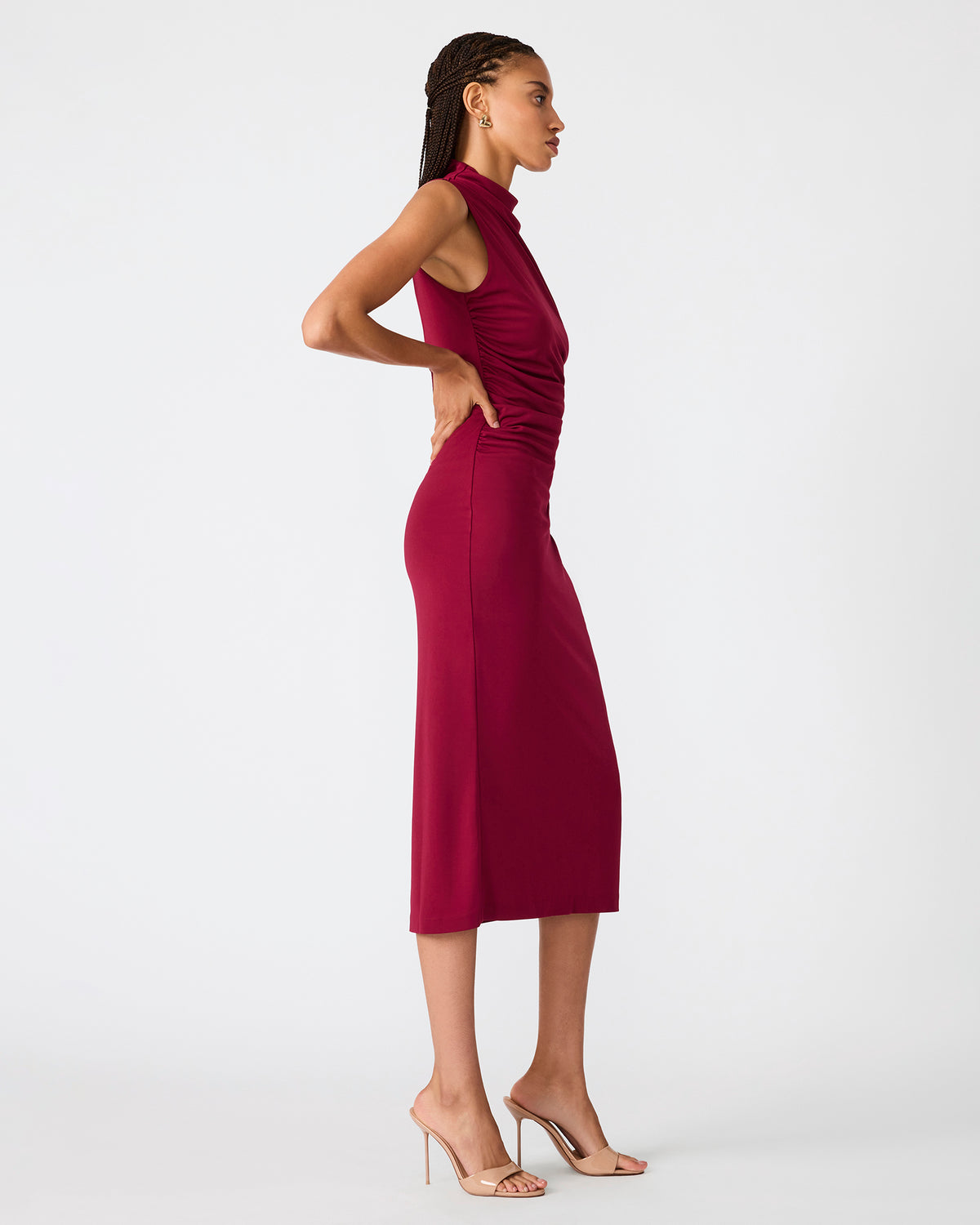 MO DRESS BEET RED - - Steve Madden Canada - view 3