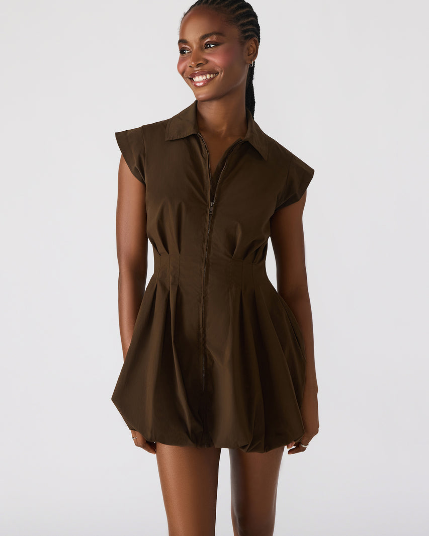 DYANNE DRESS BROWN - Clothing - Steve Madden Canada