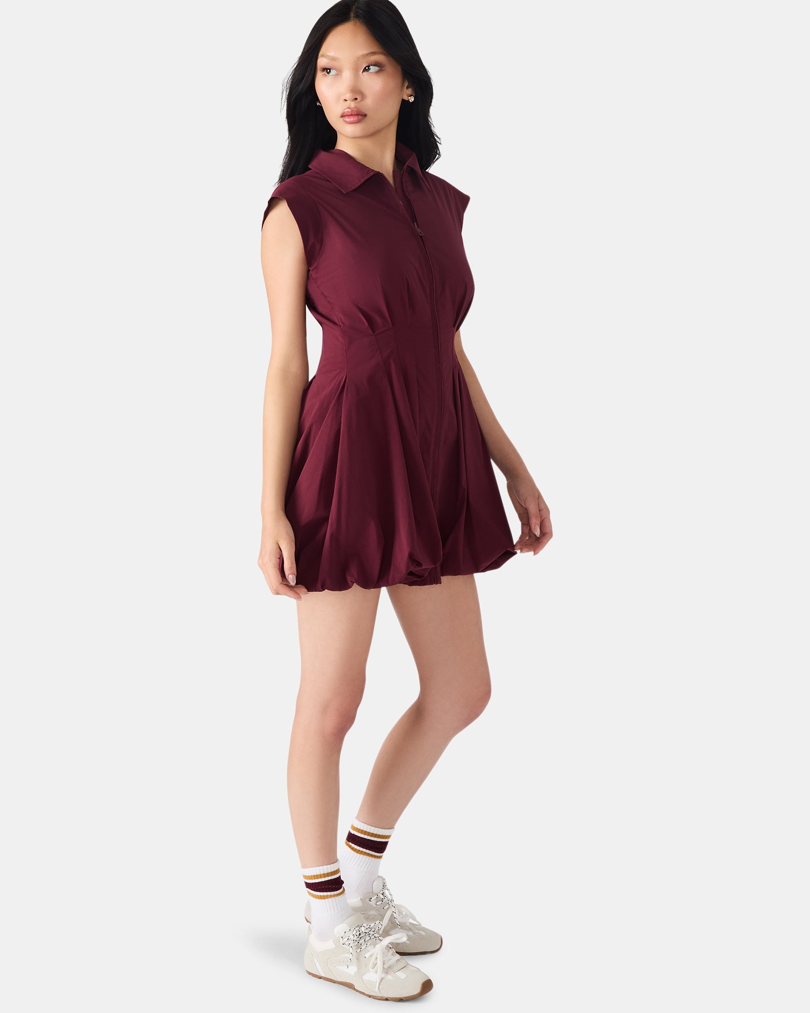 DYANNE DRESS WINE - Clothing - Steve Madden Canada