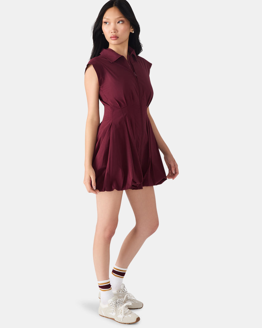 DYANNE DRESS WINE - Clothing - Steve Madden Canada