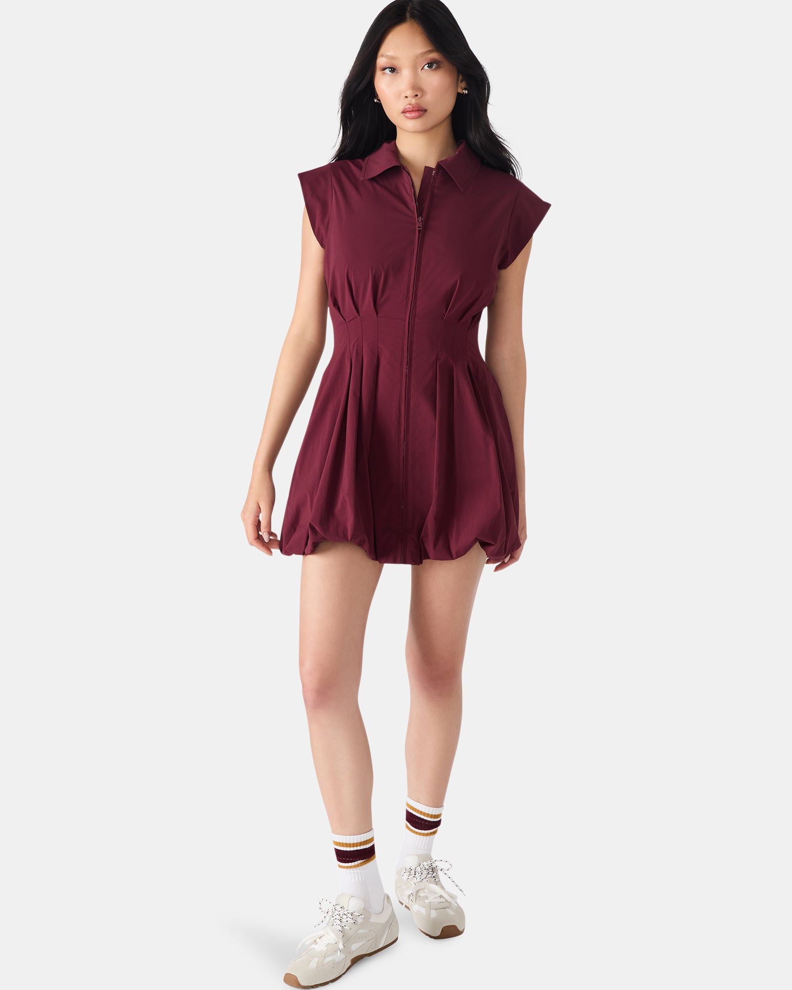 DYANNE DRESS WINE - Clothing - Steve Madden Canada
