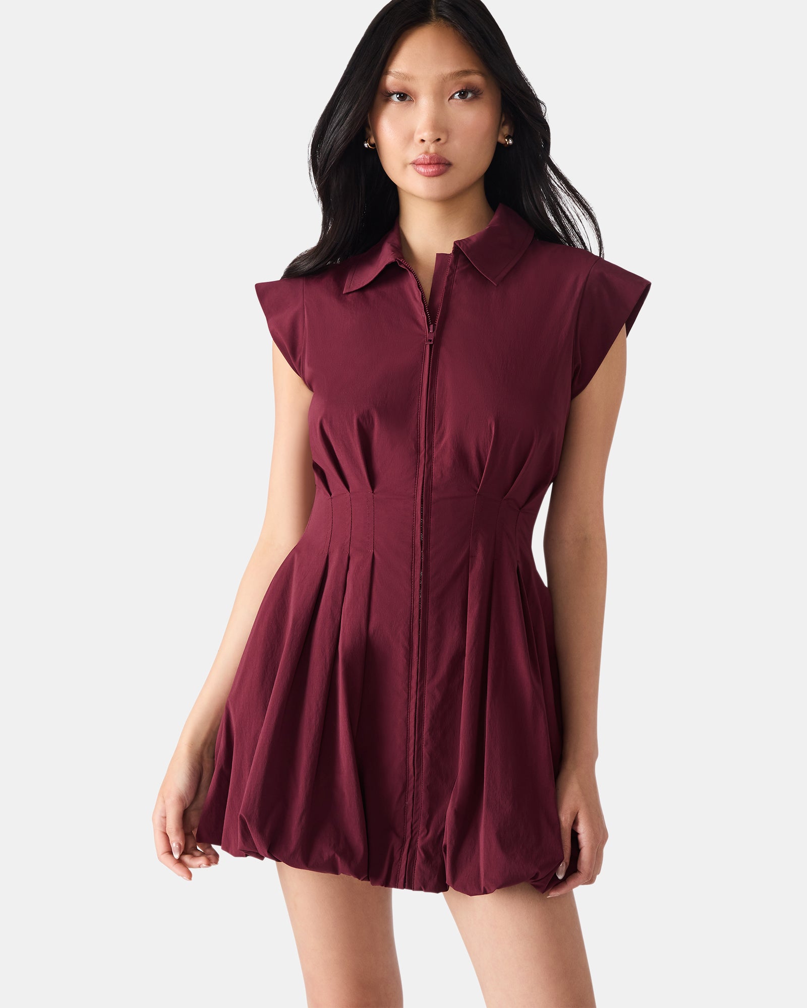 DYANNE DRESS WINE - Clothing - Steve Madden Canada