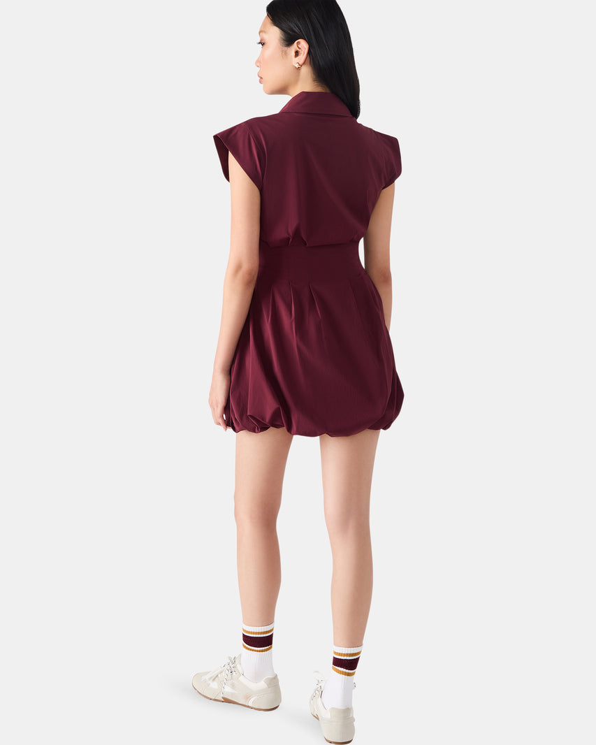 DYANNE DRESS WINE - Clothing - Steve Madden Canada