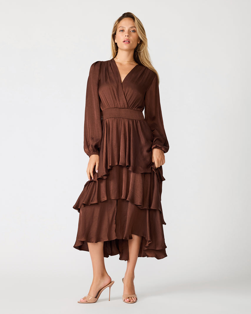 BAILEN DRESS CHOCOLATE