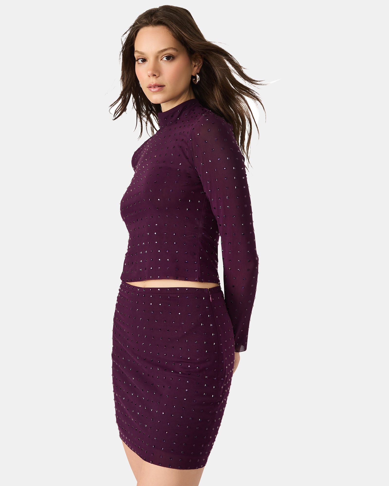 MELVINA TOP PURPLE - Clothing - Steve Madden Canada - view 3