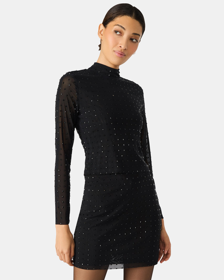 MELVINA TOP BLACK - Clothing - Steve Madden Canada - view 2