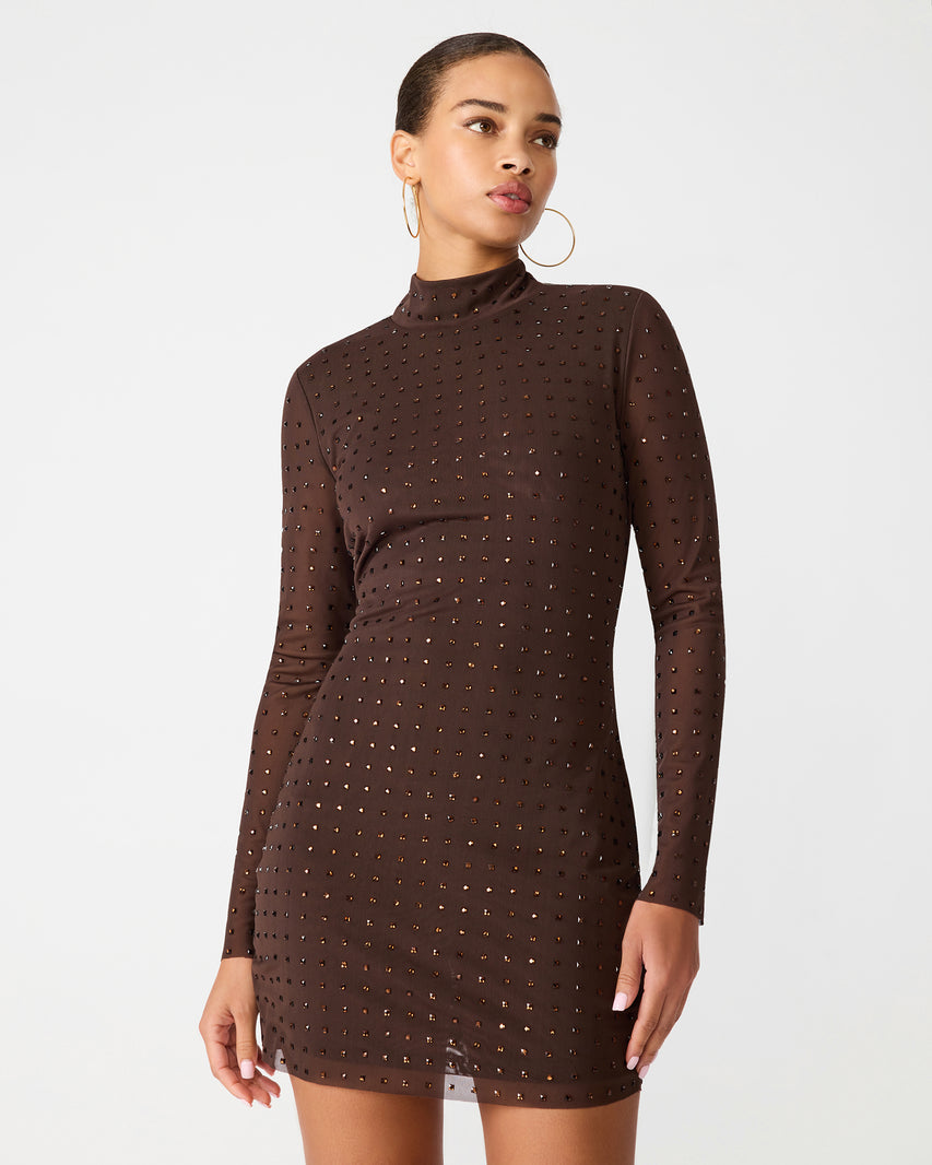 KRISTA DRESS DARK BROWN - view 2