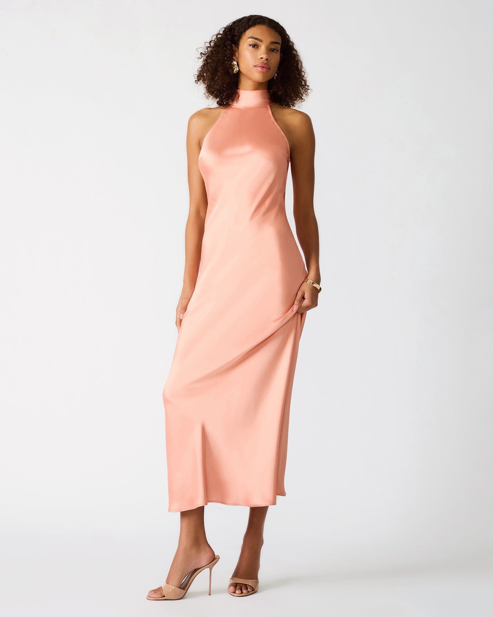 LARA DRESS APRICOT - Clothing - Steve Madden Canada