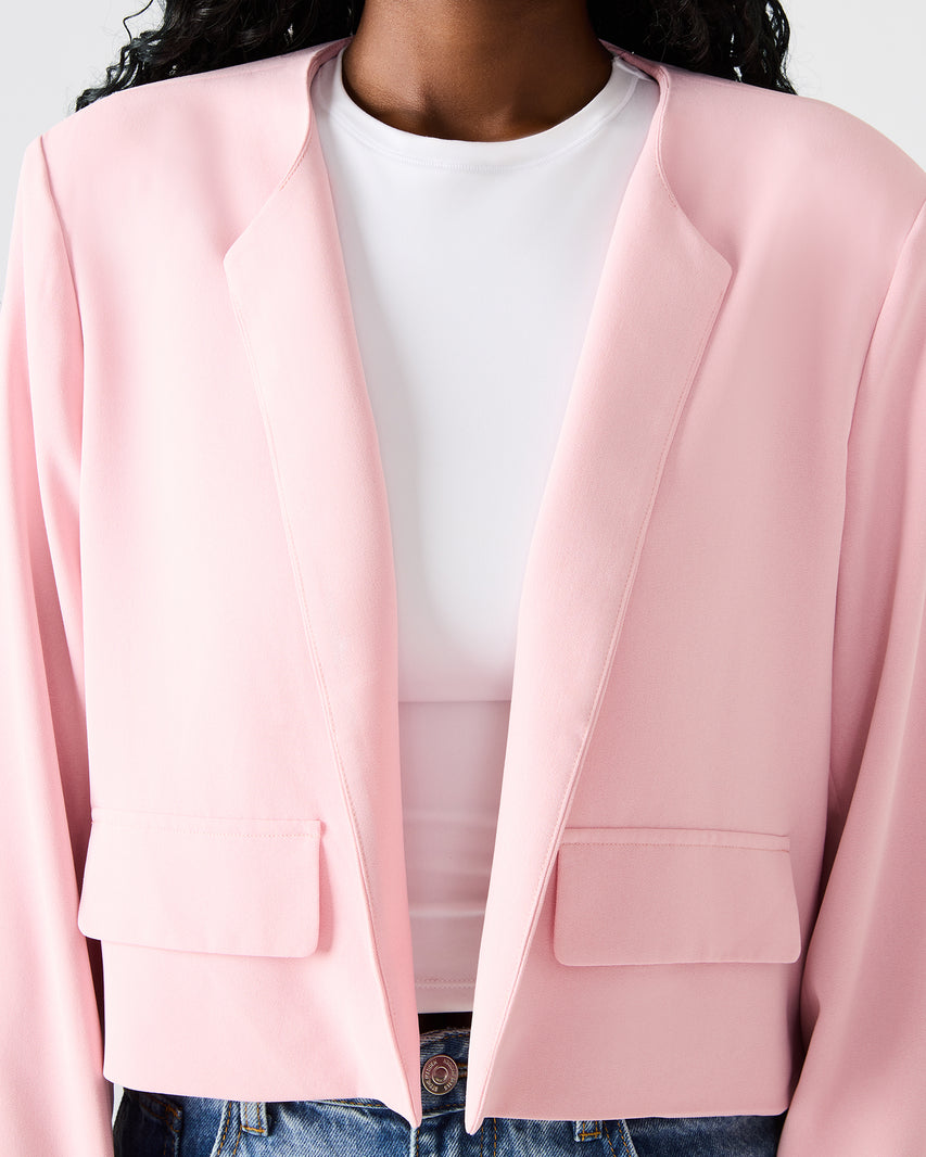SERENEA BLAZER LIGHT PINK - Clothing - Steve Madden Canada - view 4