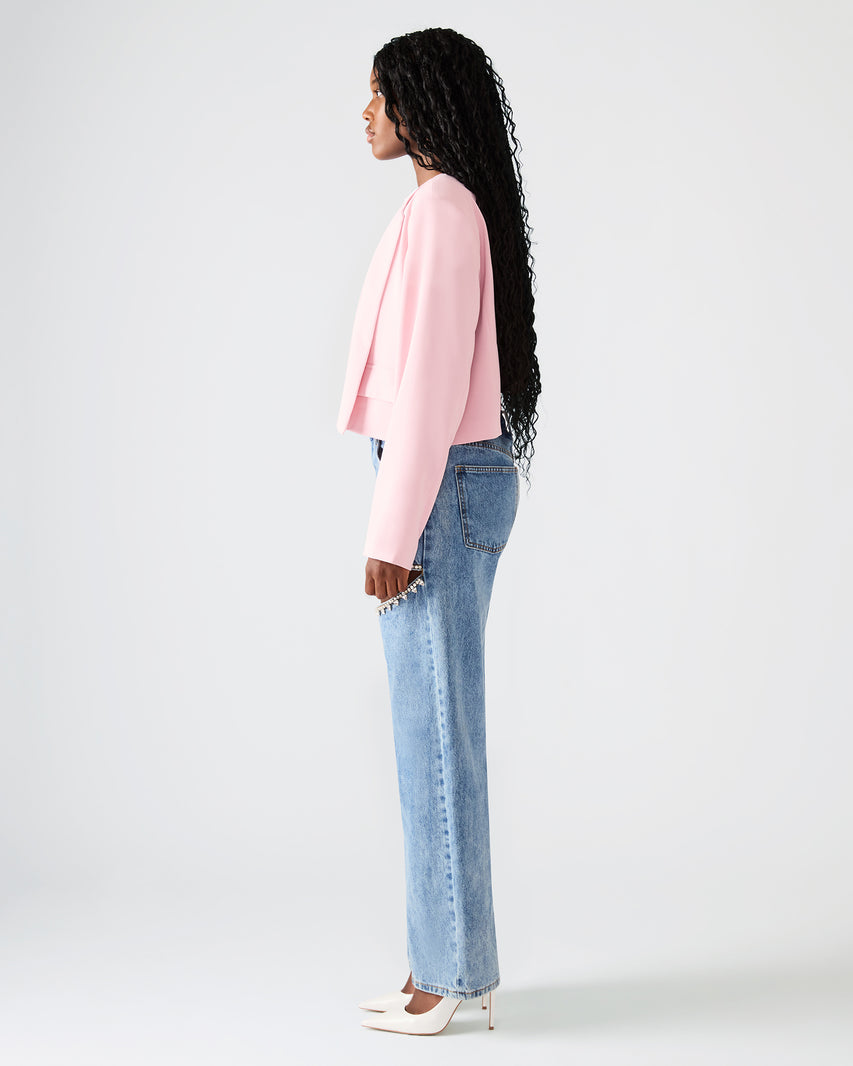 SERENEA BLAZER LIGHT PINK - Clothing - Steve Madden Canada - view 3