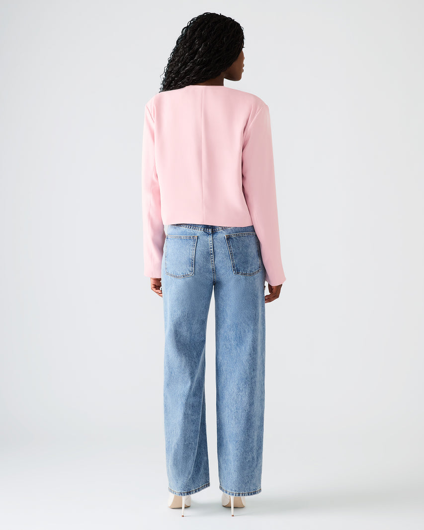 SERENEA BLAZER LIGHT PINK - Clothing - Steve Madden Canada - view 5