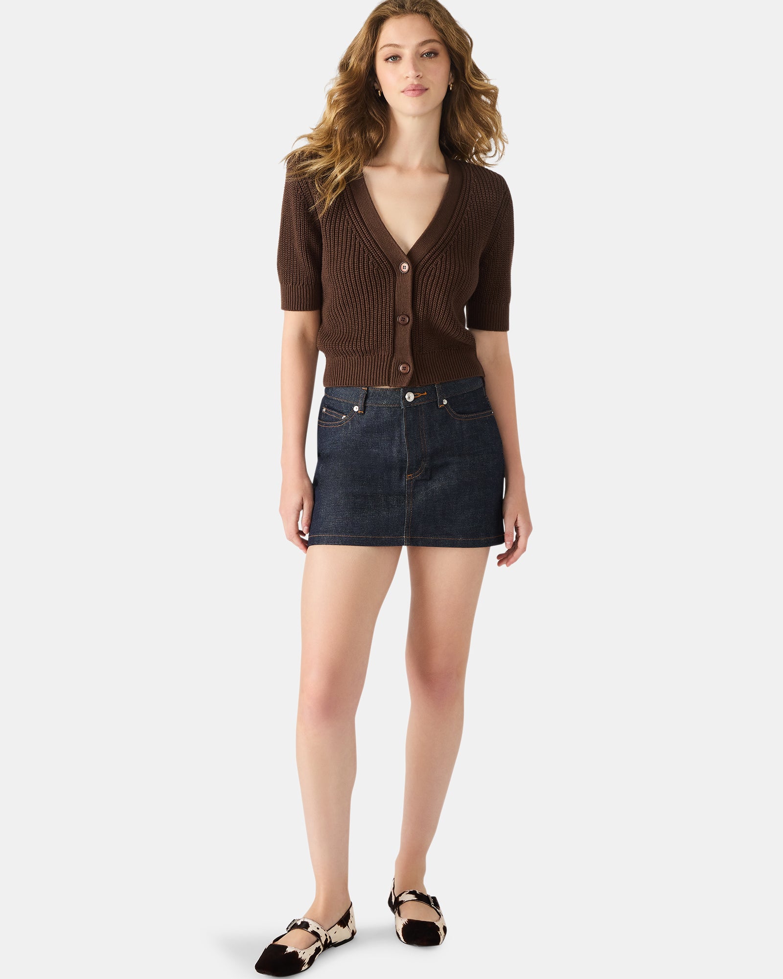 JANAE CARDIGAN BROWN - Clothing - Steve Madden Canada - view 2