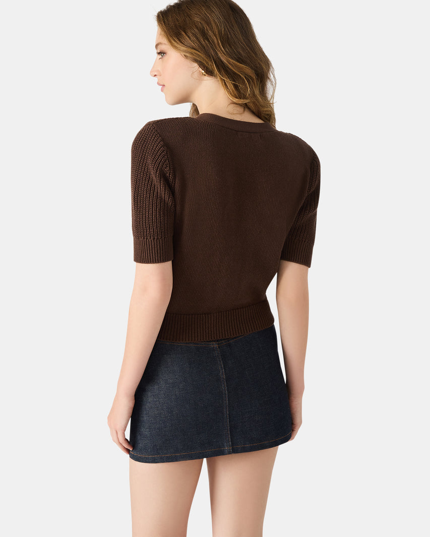 JANAE CARDIGAN BROWN - Clothing - Steve Madden Canada - view 3