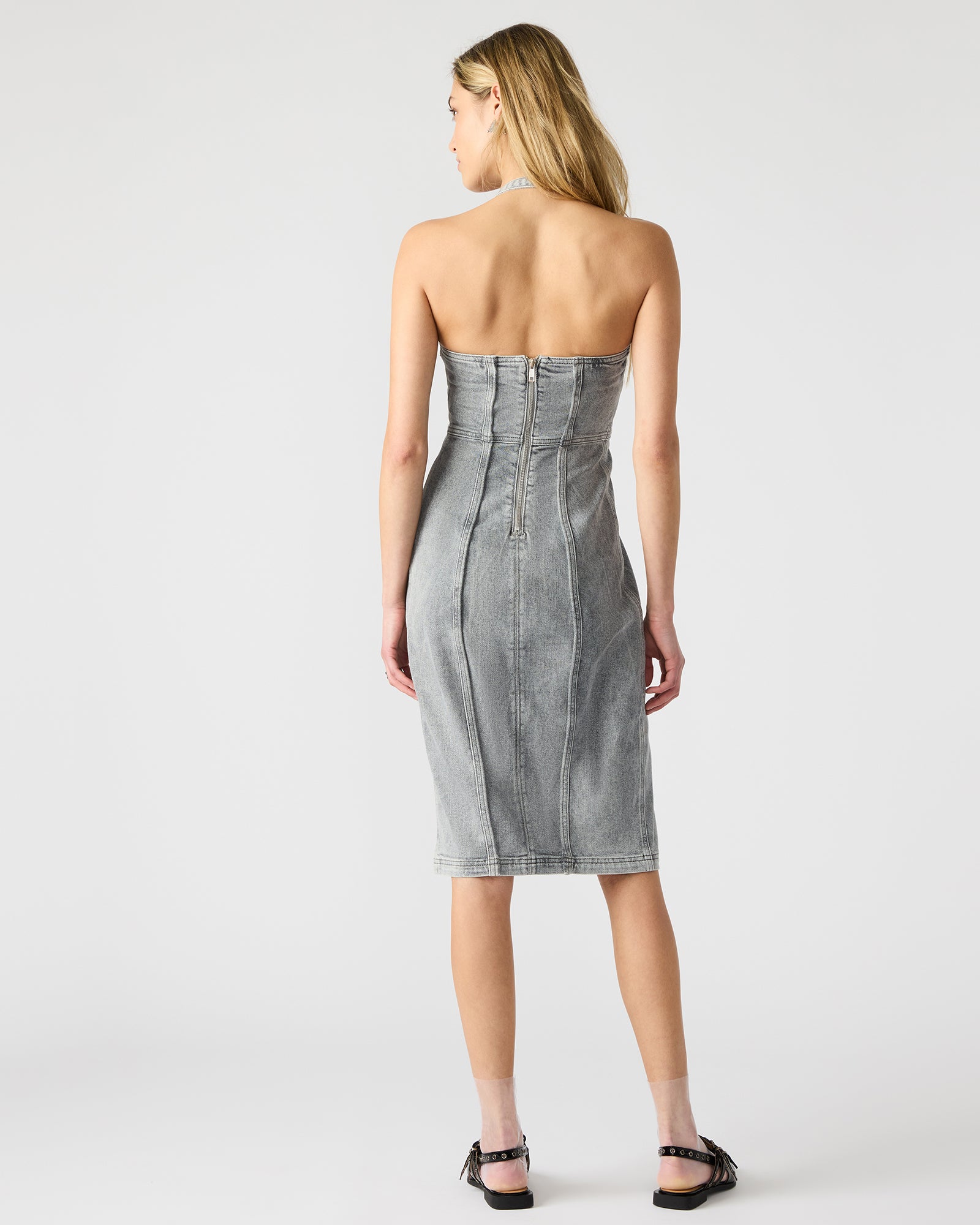 GIA Midi Dress Light Grey