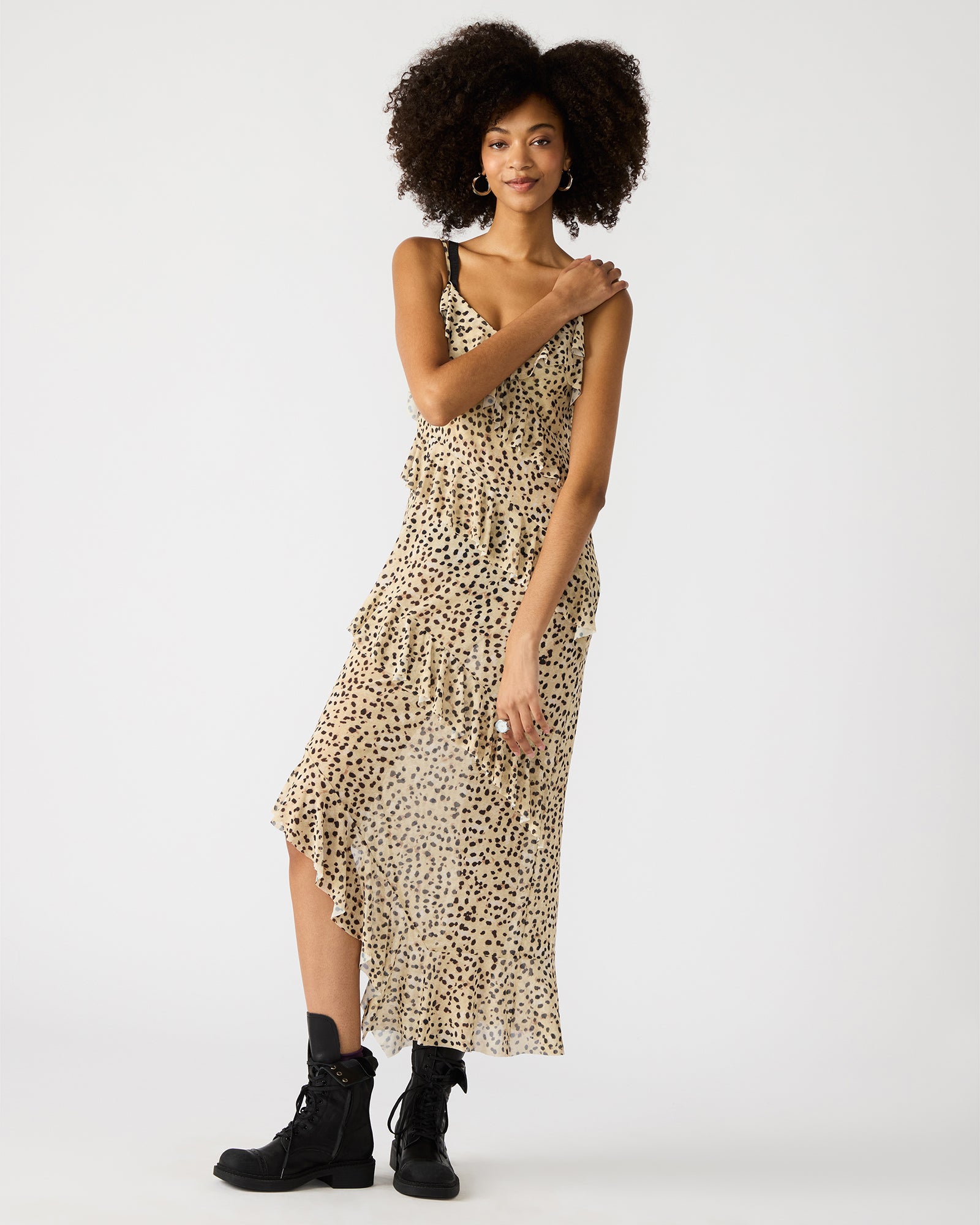 Steve Madden Floral Satin Halter Maxi Dress In Multi Steve Madden Floral Satin Halter Maxi Dress In Multi
