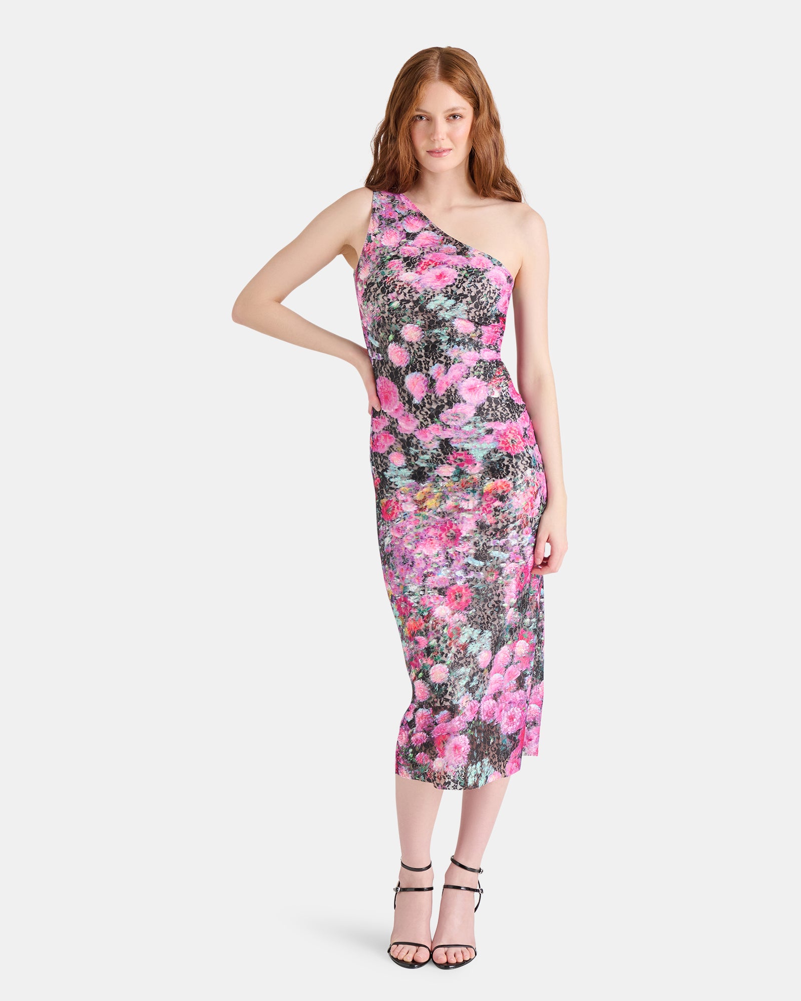 SACHA Black Multi One Shoulder Dress | Women's Designer Dresses Steve Madden Canada SACHA Black Multi One Shoulder Dress | Women's Designer Dresses Steve Madden Canada