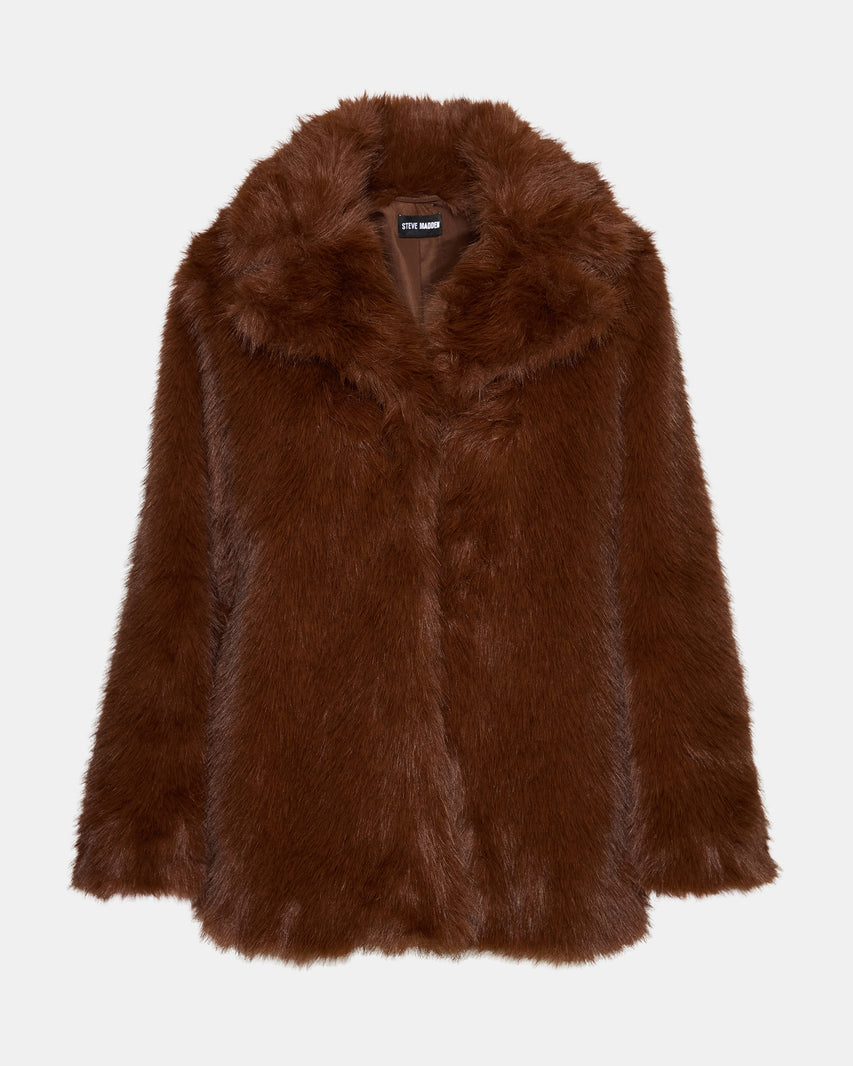 KINDRA COAT BROWN - Clothing - Steve Madden Canada - view 6