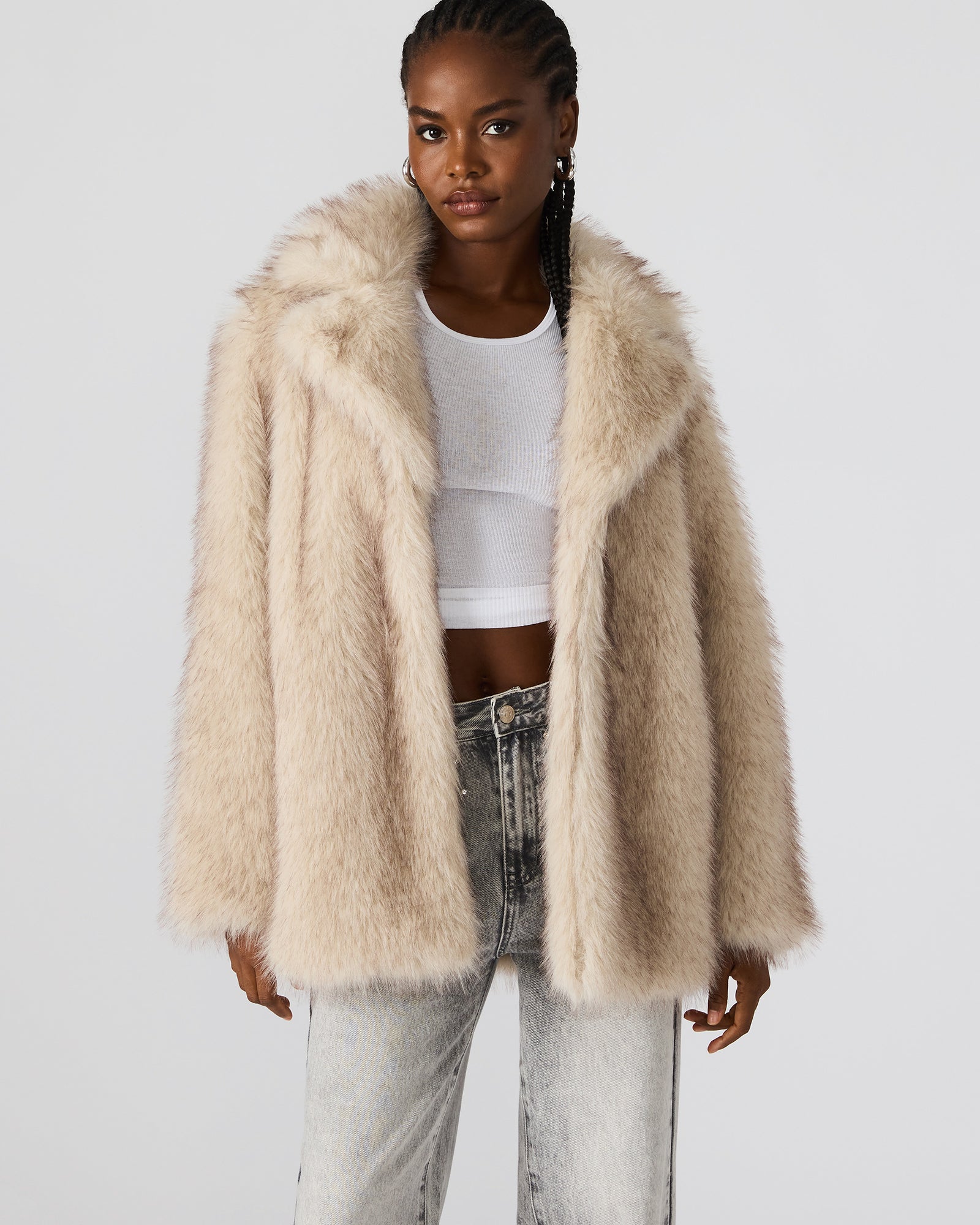 KINDRA COAT NATURAL - Clothing - Steve Madden Canada