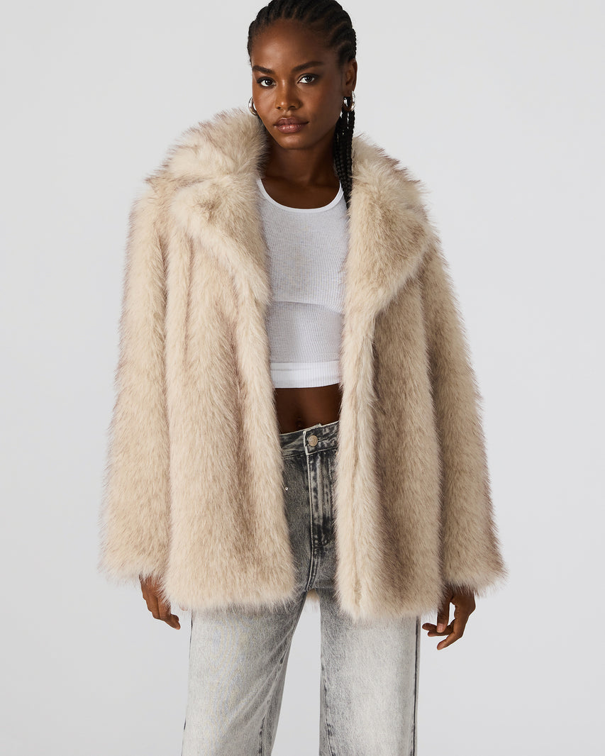 KINDRA COAT NATURAL - Clothing - Steve Madden Canada