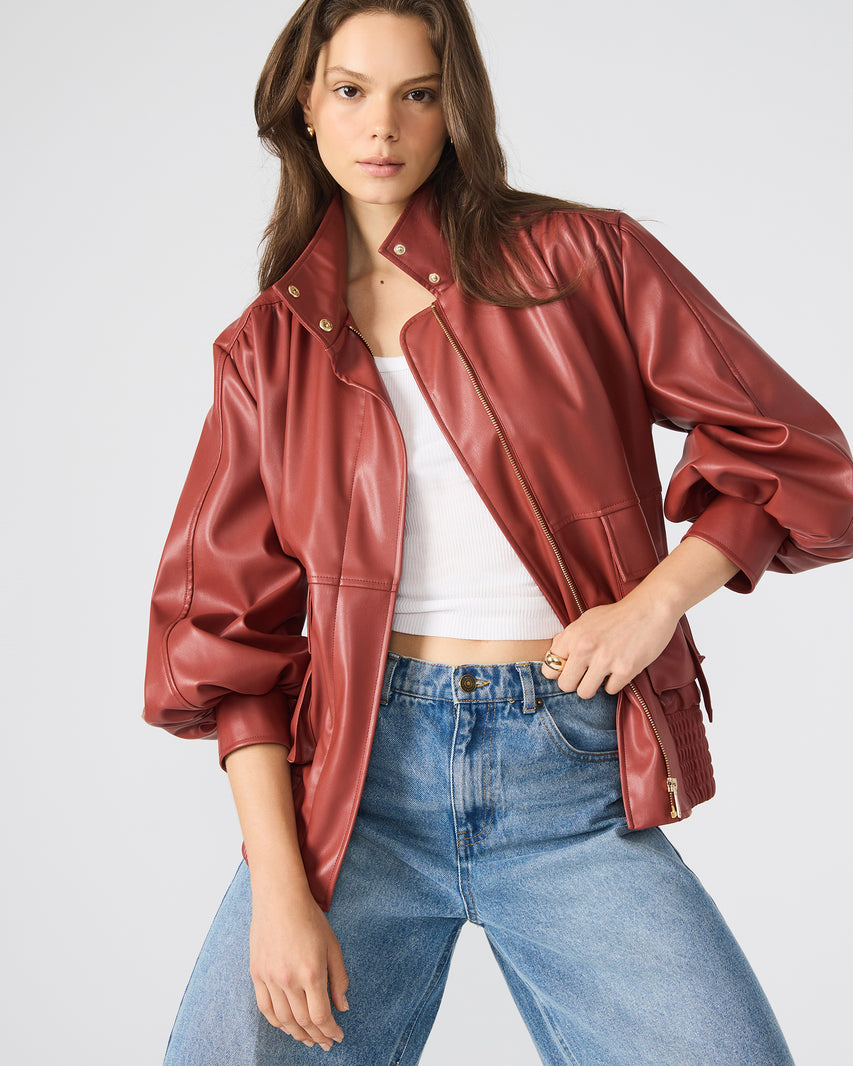 VEE JACKET DUSTY BRICK - Clothing - Steve Madden Canada