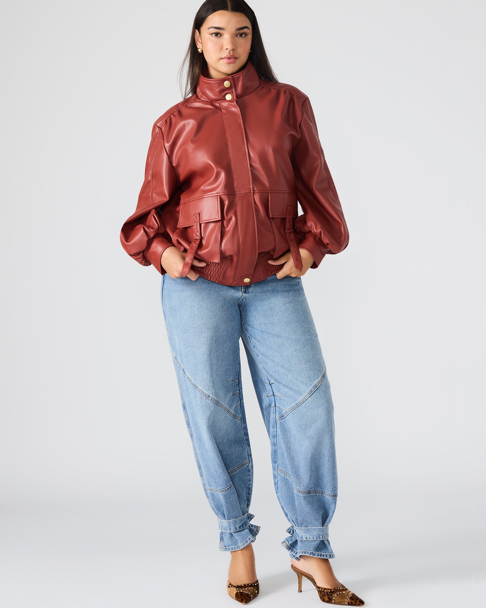 VEE JACKET DUSTY BRICK - Clothing - Steve Madden Canada