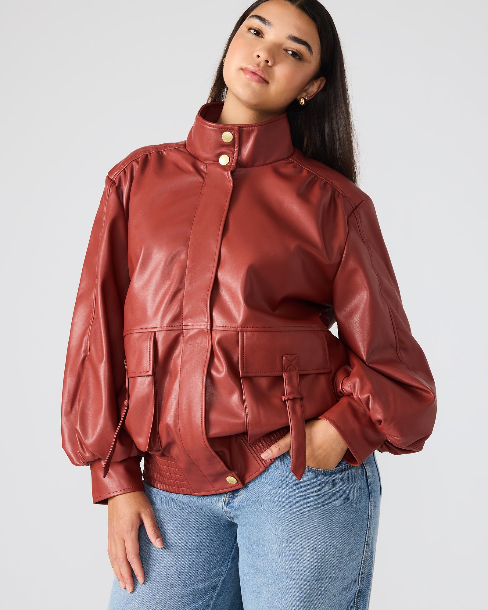 VEE JACKET DUSTY BRICK - Clothing - Steve Madden Canada