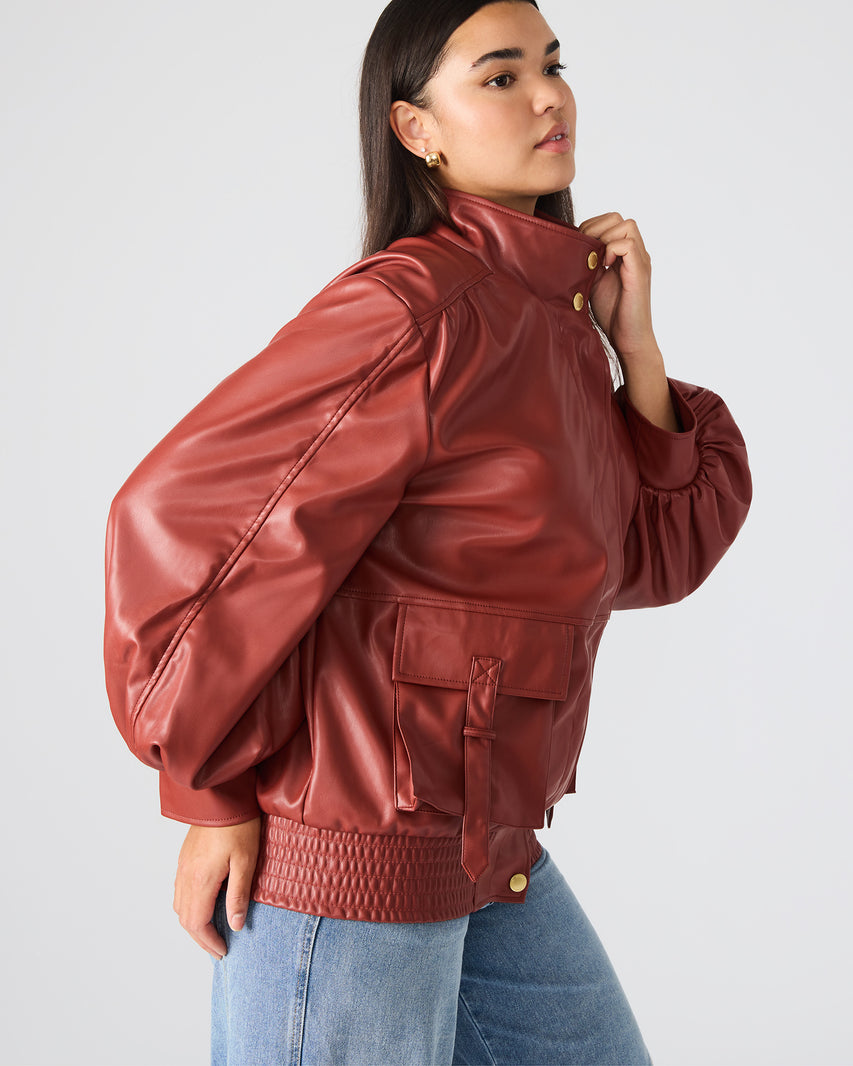 VEE JACKET DUSTY BRICK - Clothing - Steve Madden Canada