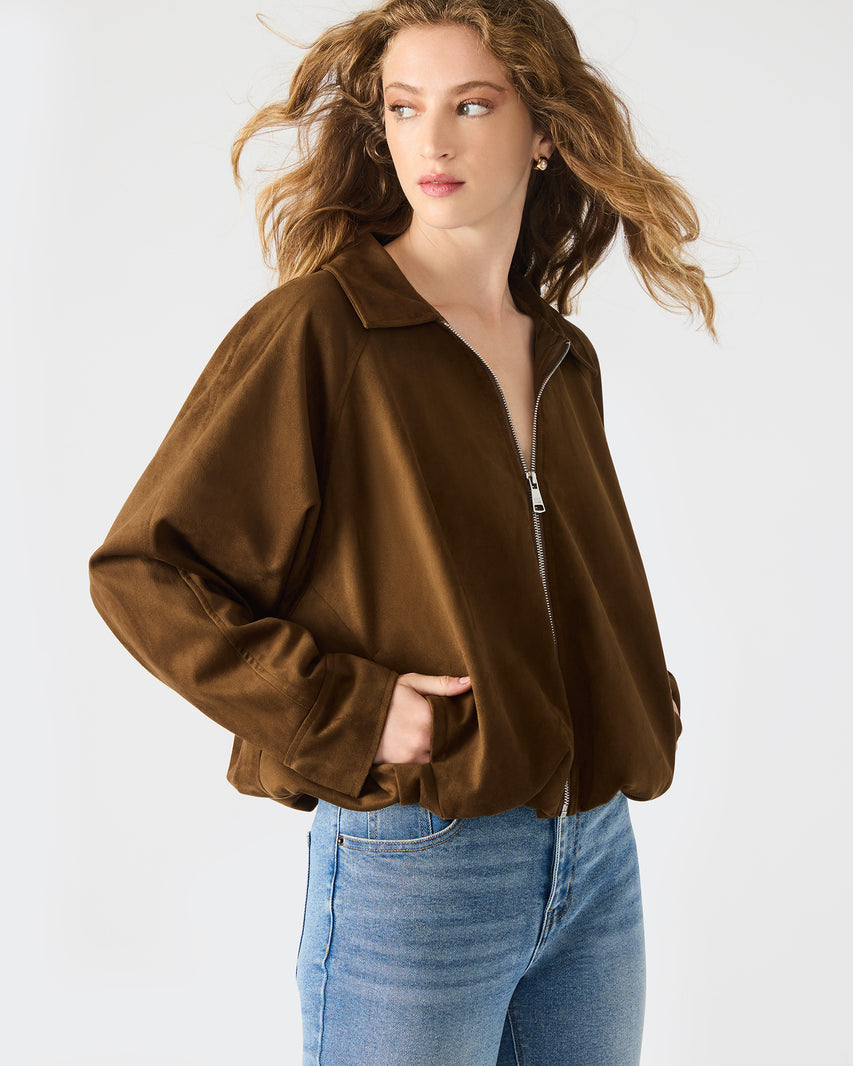 MACKEY JACKET CHESTNUT - Clothing - Steve Madden Canada - view 5