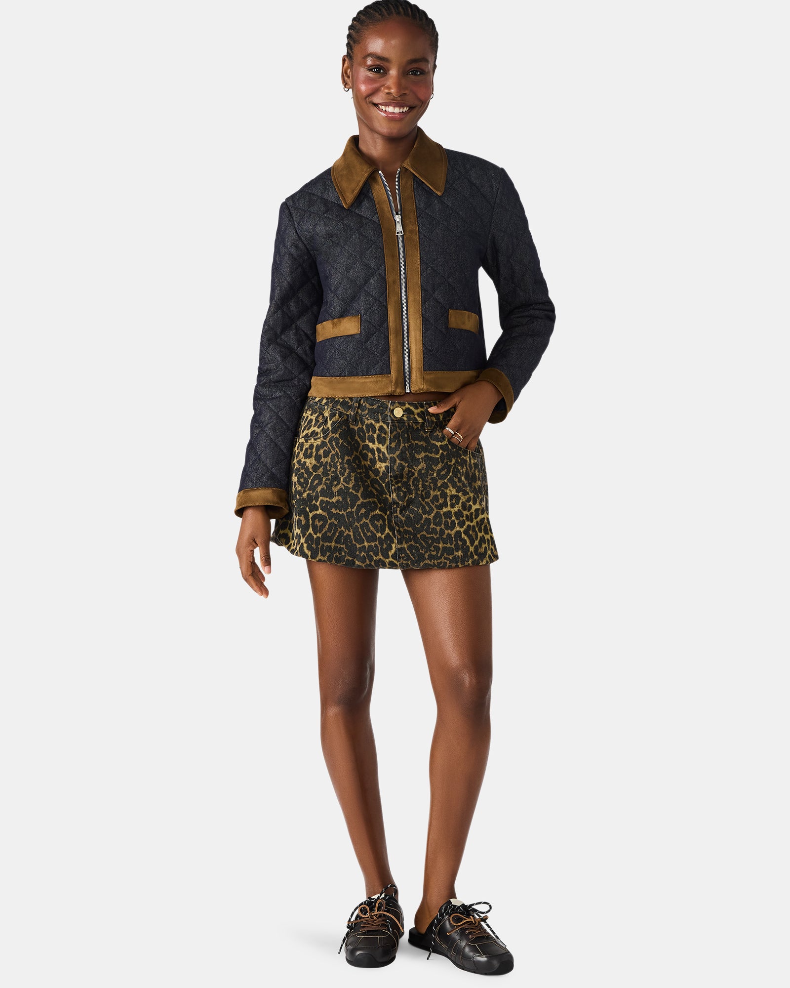 AGATHAN JACKET DARK BLUE DENIM - Clothing - Steve Madden Canada - view 2