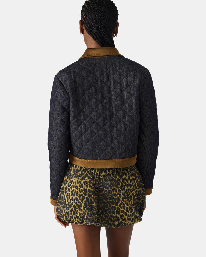 AGATHAN JACKET DARK BLUE DENIM - Clothing - Steve Madden Canada - view 5