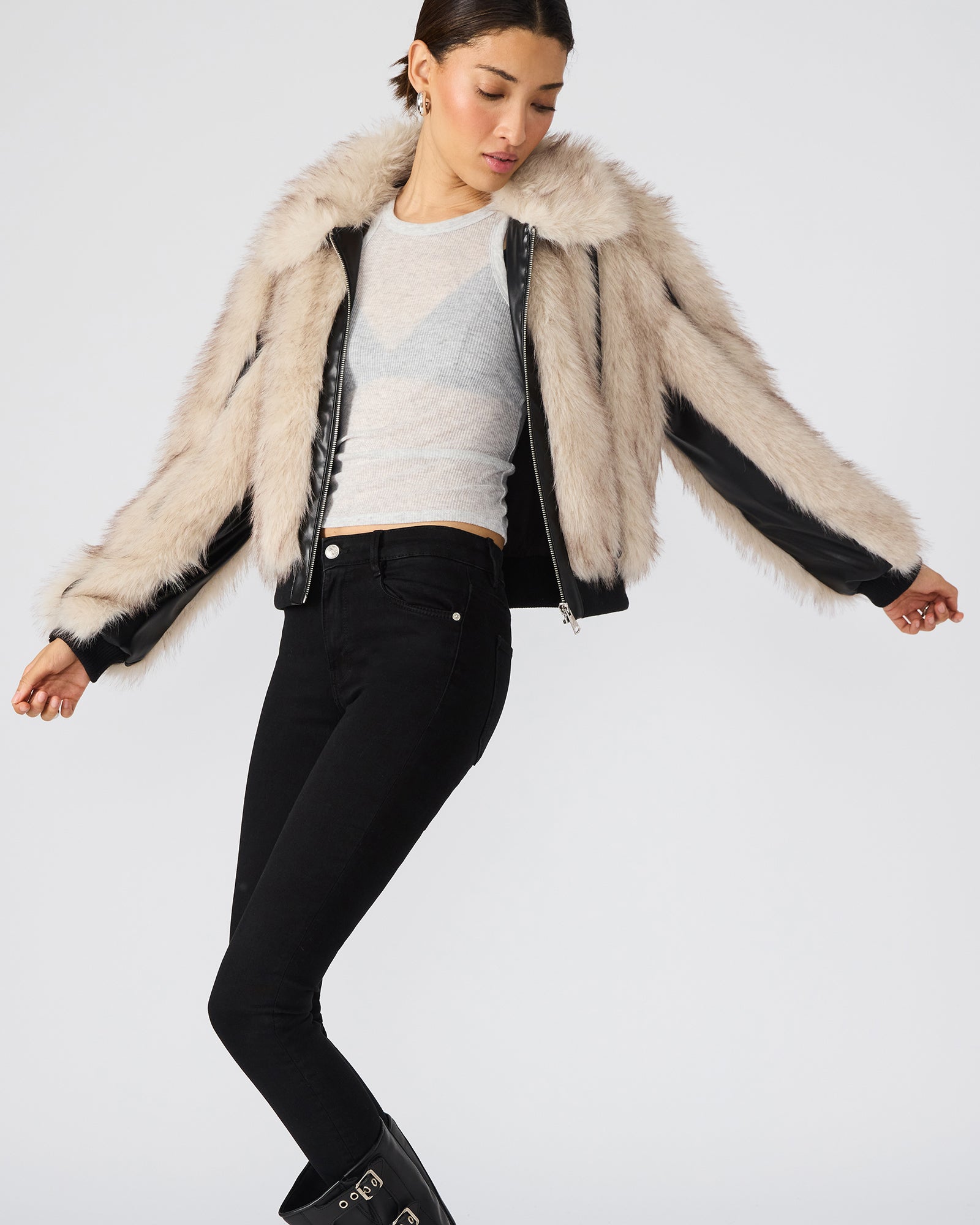 CHARMAINE JACKET NATURAL - Clothing - Steve Madden Canada