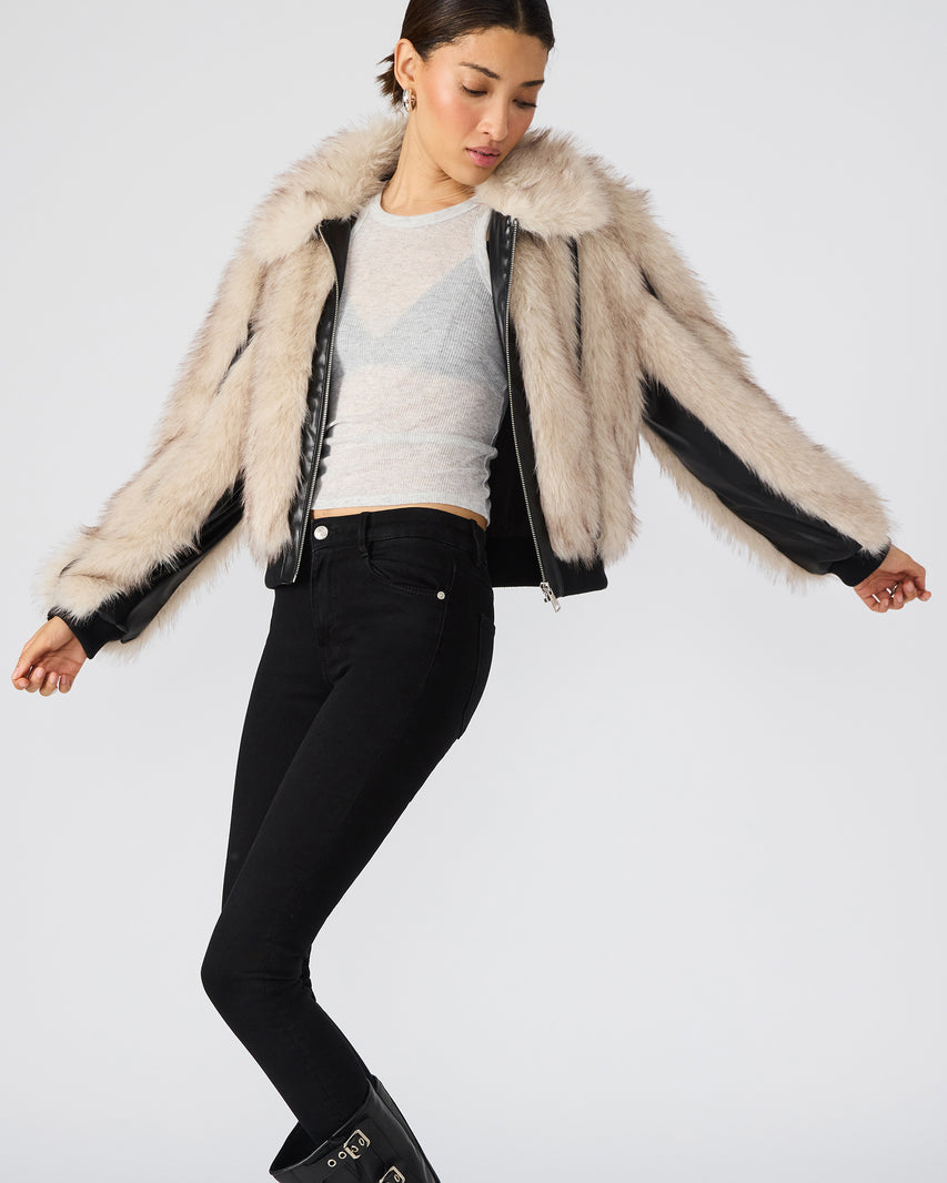 CHARMAINE JACKET NATURAL - Clothing - Steve Madden Canada