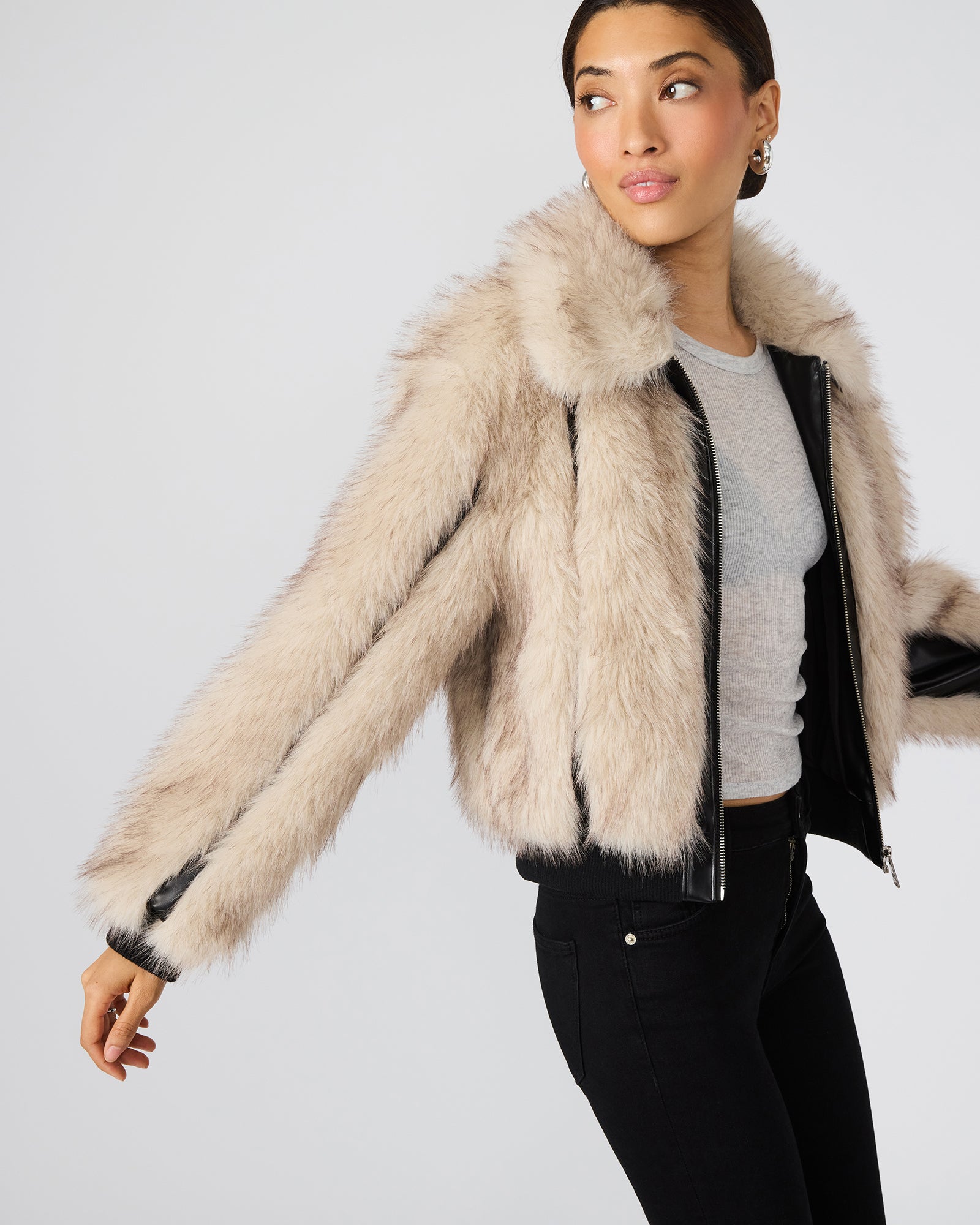 CHARMAINE JACKET NATURAL - Clothing - Steve Madden Canada
