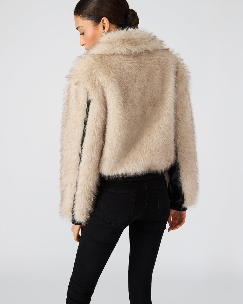 CHARMAINE JACKET NATURAL - Clothing - Steve Madden Canada