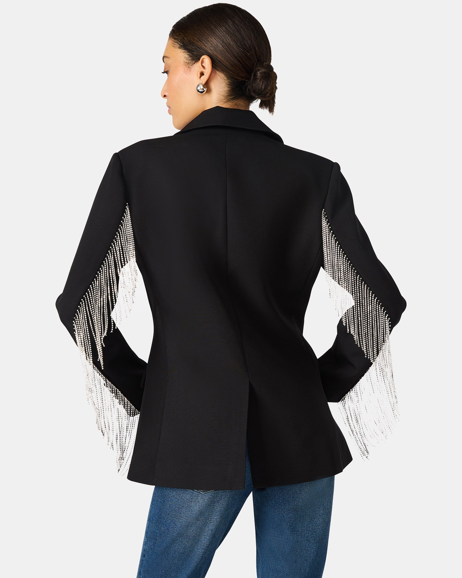 GEM BLAZER BLACK - Clothing - Steve Madden Canada - view 4