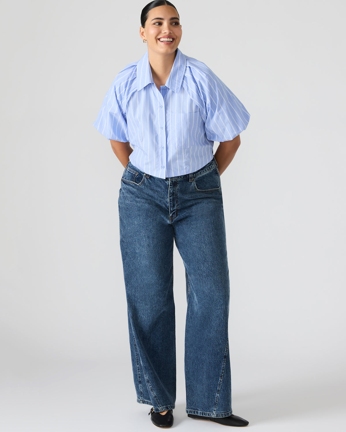 REECE TOP LIGHT BLUE - Clothing - Steve Madden Canada - view 4